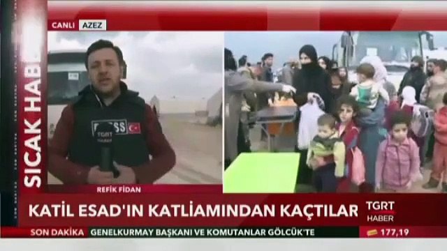 Suriye'de bulunan TGRT Haber muhabiri gözyaşlarına hakim olamadı