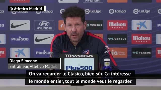 Clasico - Simeone va regarder le Clasico mais reste concentré sur le Betis