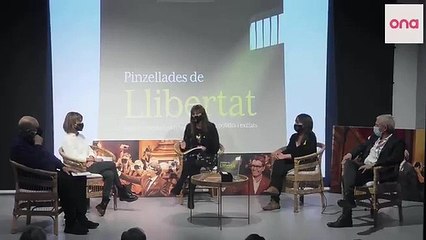 ️ Laura Borras durant la presentació del llibre Pinzellades de Llibertat de  Pere Piquer