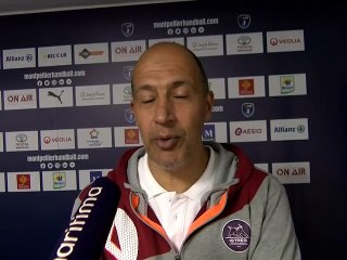 Benali Beghouach après la défaite d'Istres Provence Handball à Montpellier
