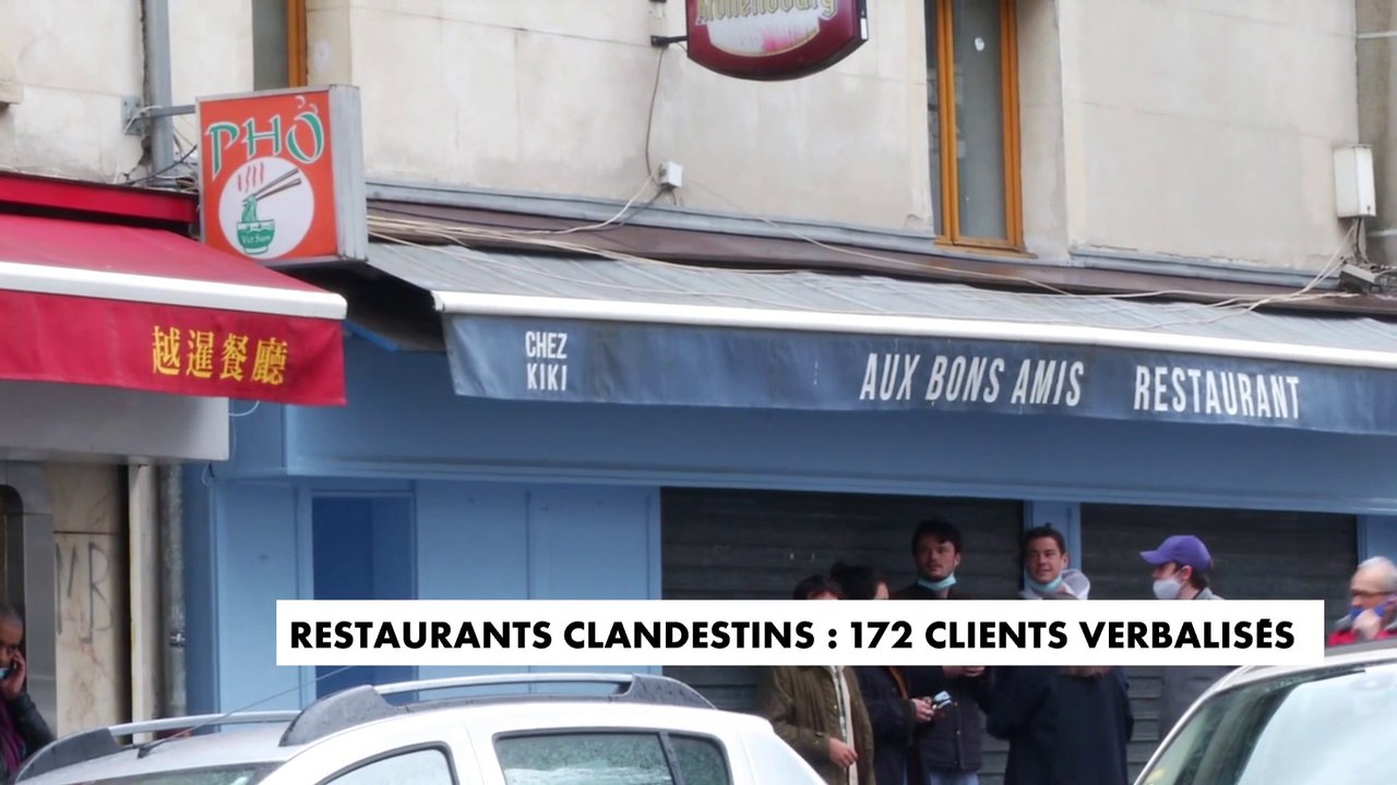 Restaurants clandestins : 172 clients verbalisés