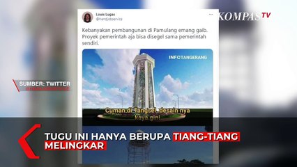 Penampakan Tugu Pamulang yang Bikin Heboh Netizen, Beda Jauh dengan Desain Aslinya