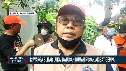 12 Orang Terluka Akibat Gempa, Ratusan Rumah Warga di Blitar Rusak