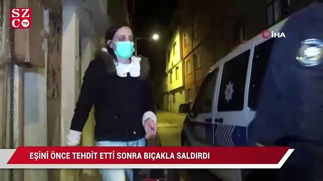 Bursa'da eşini önce ölümle tehdit etti, sonra bıçakla saldırdı
