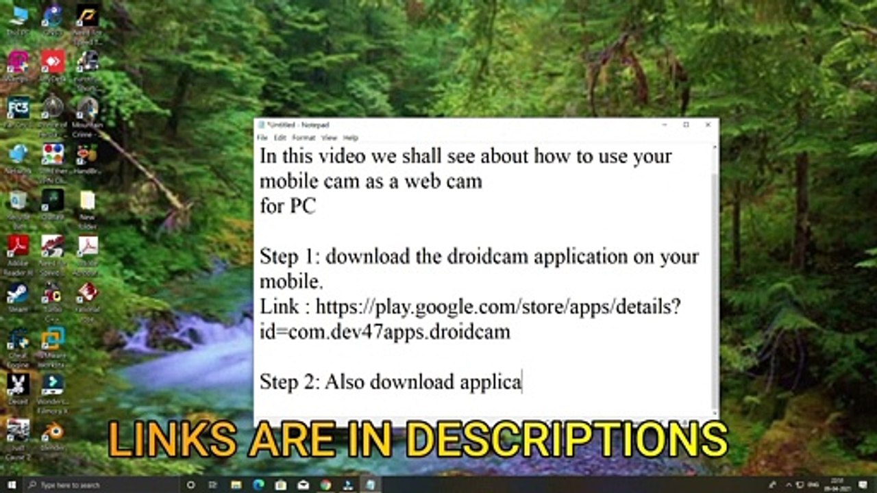 How to use your Mobile camera as a Web cam(Anroid and IOs)
