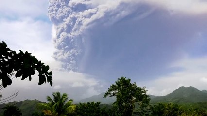 Thousands evacuated on Caribbean island of St Vincent after volcano erupts