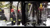 Verona - In fiamme un bus a metano in salvo gruppo di ragazzi (11.04.21)