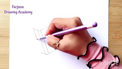 Download Video: A girl is studying - Step by step Pencil Sketch  for beginners -- How to Draw a Girl is reading Book