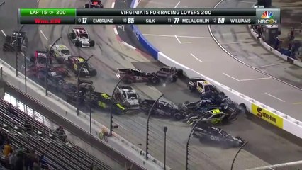 Nascar Home Track Martinsville 2021 WMT Restart Massive Pile Up