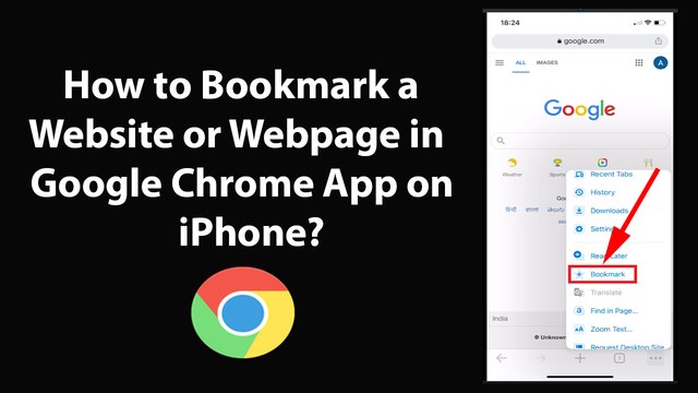 How to Bookmark a Website or Webpage in Google Chrome App on iPhone?
