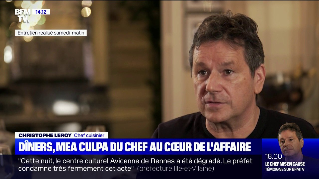 Christophe Leroy à propos des repas clandestins: "C'était une erreur de le faire et si je suis condamné pour cela, je ferai face"