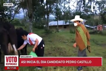 Elecciones 2021: Pedro Castillo inicia jornada con actividades agrícolas