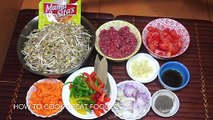 Ginisang Togue - Ground Beef With Bean Sprouts - Beansprouts & Beef - Pinoy Recipes - Filipino Food