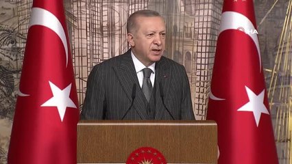 Cumhurbaşkanı Erdoğan: "Gavurun kılıcını sallayarak üzerimize gelenleri gördükçe üzülüyoruz"