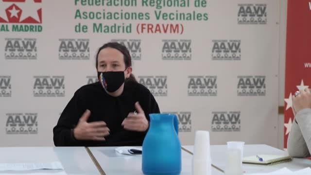 Pablo Iglesias asegura que la mayor parte de la gente de la Comunidad de Madrid necesita lo público