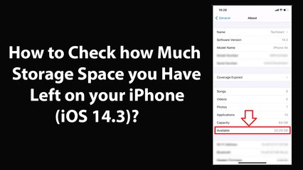 How to Check how Much Storage Space you Have Left on your iPhone (iOS 14.3)?