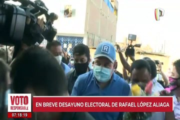 Rafael López Aliaga: candidato inicia su jornada con tradicional desayuno electoral