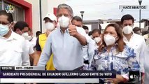 Candidato presidencial de Ecuador Guillermo Lasso emite su voto