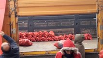 TMO, Polatlı'da ihtiyaç sahiplerine dağıtılacak soğanın alımına başladı