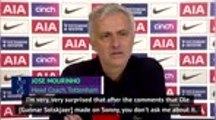 Sonny is very lucky that his father is a better person than Ole - Mourinho reacts to Solskjaer jibe