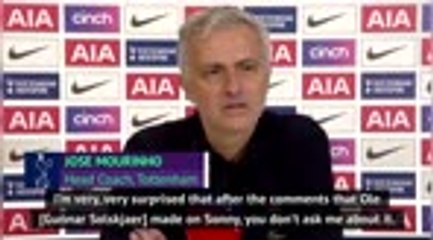 Sonny is very lucky that his father is a better person than Ole - Mourinho reacts to Solskjaer jibe