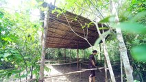 Girl Living Off The Grid, Build The Most Beautiful Bamboo House Near My Village