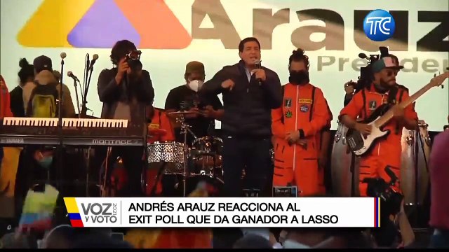 Arauz reacciona ante aparente triunfo de Lasso en segunda vuelta electoral