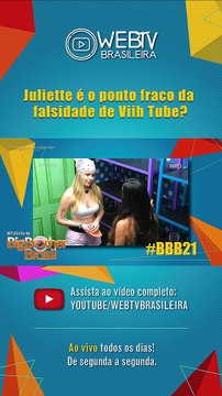 BBB21: JULIETTE É O PONTO FRACO DA FALSIDADE DE VIIH TUBE?