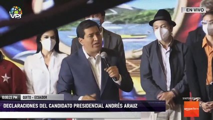 Declaraciones del candidato presidencial Andrés Arauz - Desde Ecuador