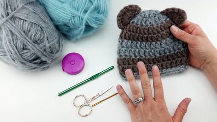 How To Crochet Stripy Baby Bear Hats