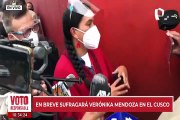 Verónika Mendoza acude a votar y luego viajará a Lima para recibir primeros resultados