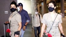 Rashmika Mandanna Mumbai airport पर हुई spot, पहुंची shooting करने | Watch video | FilmiBeat