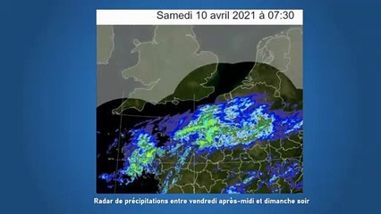 Radar précipitations du 9 au 11 avril 2021