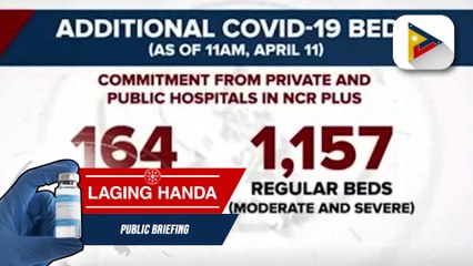 #LagingHanda | Palasyo: Karagdagang COVID-19 beds, magagamit na ng ating mga kababayan sa NCR+