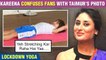 Kareena Kapoor's Son Taimur Stretching On A Yoga Mat | Lockdown Yoga