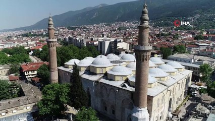 Ulu Cami'ye Ramazan mahyası asıldı