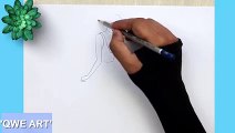 How to draw a Girl with beautiful Dress -- Pencil Sketch for Beginners -- Girl Drawing step by step