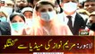 Lahore: PML-N Vice President Maryam Nawaz talks to media