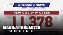 DOH reports 11,378  new cases, bringing the national total to 876,225, as of April 12, 2021