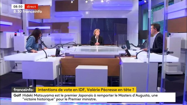 La présidente de la région Ile-de-France Valérie Pécresse assure qu'une défaite aux prochaines élections régionales sonnerait la fin de (sa) carrière politique - VIDEO