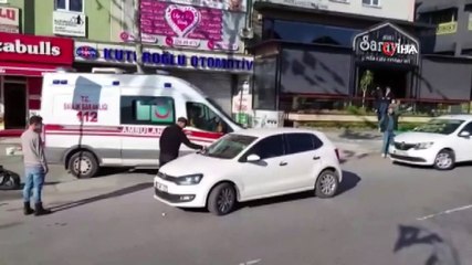 Sultanbeyli’de acil girişine park eden sürücü ambulansa zor anlar yaşattı