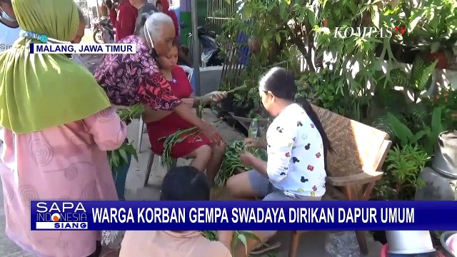 Kebutuhan Makan Mendesak, Korban Gempa di Malang Dirikan Dapur Umum
