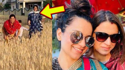 Kangana Ranaut की बहन ससुराल में काट रहीं फसल, बेटा भी खेत में कर रहा काम | FilmiBeat