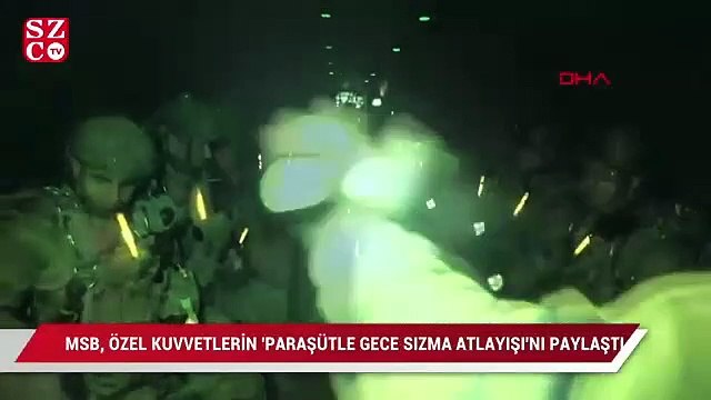 MSB, özel kuvvetlerin 'paraşütle gece sızma atlayışı'nı paylaştı