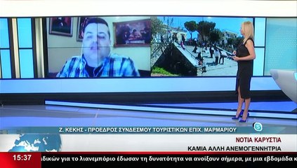 Ο Πρόεδρος Συνδέσμου Τουριστικών Επιχ. Μαρμαρίου, Ζ.Κέκης,στο Star