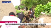 Tourists flood Abanijorin hill Of 7 Caves, under rock tunnel