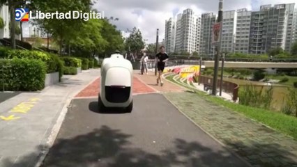 Dos robots atienden a 700 hogares en un barrio de Singapur transportando los pedidos para evitar el contacto humano