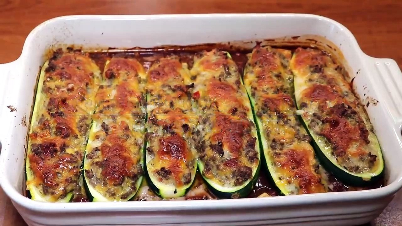 Courgettes Farcies & Gratinées - Courgettes Farcies À La Viande Hachée - Recette #204
