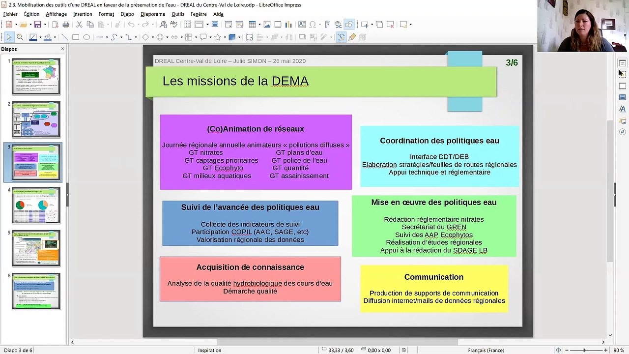 2.3. Mobilisation des outils d une DREAL en faveur de la préservation de l'eau - DREAL du Centre-Val de Loire - J. Simon