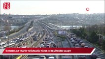 İstanbul’da trafik yoğunluğu yüzde 72 seviyesine ulaştı